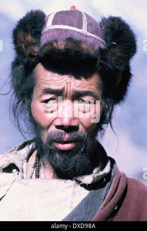 Tibetische Mann, Himalaya, Nepal, 1969 Stockfoto