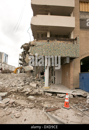 teilweise zerstört, Gebäude in der Innenstadt von Austin, Texas Stockfoto