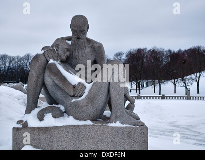 Der Vigeland-Installation im Frogner Park, Oslo, Norwegen. Skulpturen von Gustav Vigeland. Stockfoto