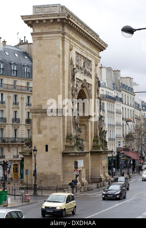 Porte Saint-Denis Denkmal, Paris Frankreich Stockfoto