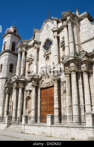 Fassade Catedral de San Cristobal Alt-Havanna Kuba Stockfoto