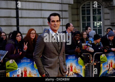 Mayfair, London, UK. 24. März 2014. Ty Burrell. Die Stars der Muppets 'Most Wanted' Ankunft im Curzon Kino in Mayfair für screening-VIP. Bildnachweis: Rachel Megawhat/Alamy Live-Nachrichten Stockfoto