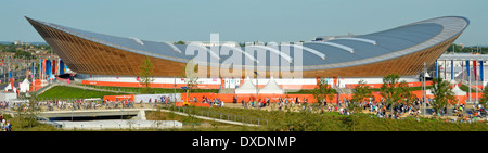 London 2012 Olympische Park und dem Velodrom Radsport Arena gesehen während der Paralympischen Spiele Stockfoto