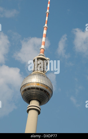 Bungalow-Up der Berliner bietet, Fernsehturm, Berlin, Deutschland Stockfoto
