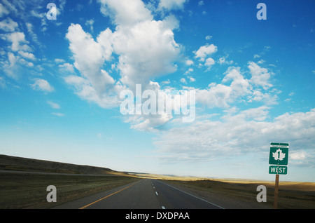 Trans-Canada Highway nach Westen Stockfoto