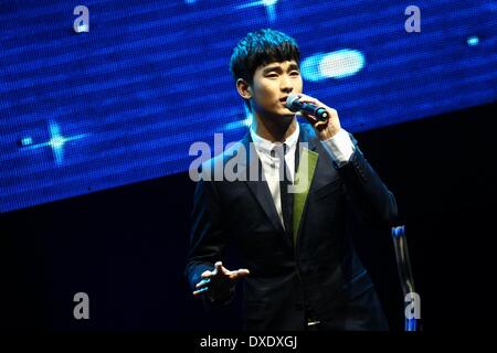 Taipei, China. 21. März 2014. Südkoreanischer Schauspieler Kim Soo Hyun-Fans in Taipei, China auf Freitag, 21. März 2014 trifft. © TopPhoto/Alamy Live-Nachrichten Stockfoto