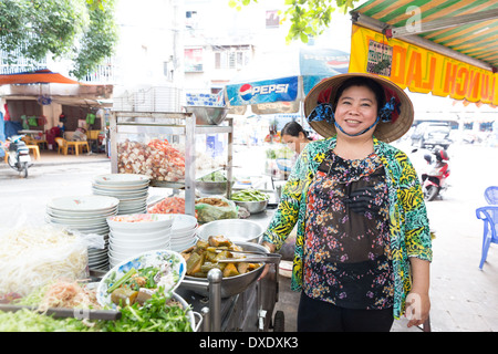 Vietnam Saigon die Lunch Lady (Nguyen Thi Thanh) in Saigon, Stockfoto