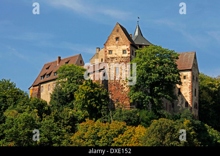 Burg Rothenfels, erbaut ca. 1148, Rothenfels, Landkreis Main-Spessart-Kreis, untere Franken, Bayern, Deutschland Stockfoto