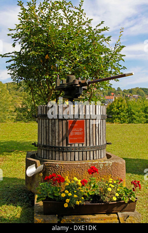 Wicker Press, Rothenfels, Landkreis Main-Spessart, untere Franken, Bayern, Deutschland Stockfoto