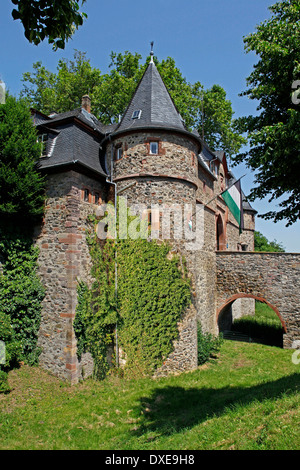 Schloss Friedberg, graben, steinerne Brücke, Tor, Friedberg, Bezirk der Wetterau, Hessen, Deutschland Stockfoto