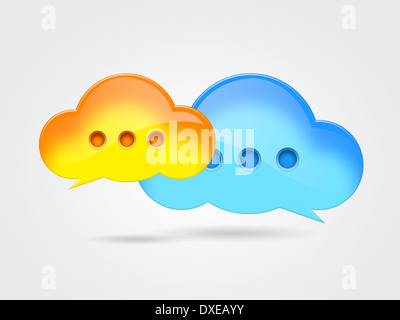 Chat-Web Icons Diskussion. Stockfoto