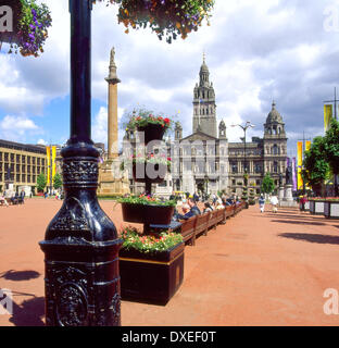 George Square und dem Glasgow City Chambers, City of Glasgow, Stockfoto