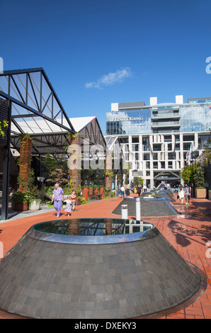 Outdoor-Shopping-Mall in Britomart Precinct, Auckland, Nordinsel, Neuseeland Stockfoto