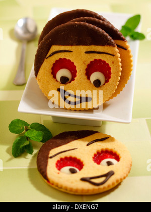 Lustige Cookies. Rezept zur Verfügung. Stockfoto