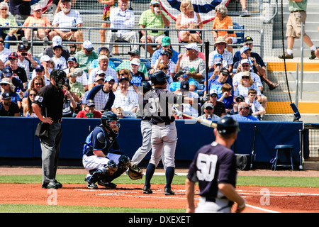 Ichiro Suzuki von der Yankee an der Platte gegen die Tampa Bay Rays Stockfoto