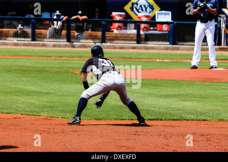 Ichiro Suzuki von Yankee am ersten Base während des Spiels der Tampa Bay Rays in FL Stockfoto