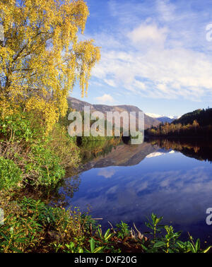 Herbst Reflexionen auf dem man-Trail, Glencoe Stockfoto