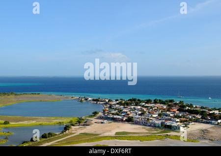 die Lagune von Gran Roque, Insel Gran Roque, Archipel Los Roques Archipel Stockfoto