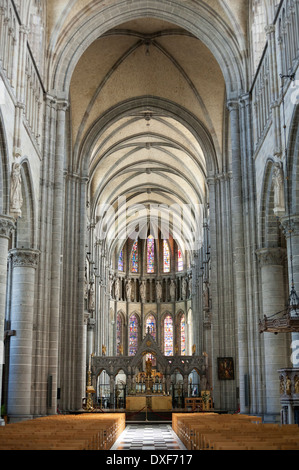 St. Martins Dom in Ypern, Belgien. Vandenpeerboomplein Stockfoto