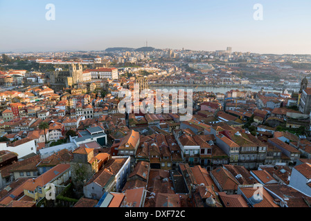 Blick vom Clerigos Turm in Porto, Portugal Stockfoto