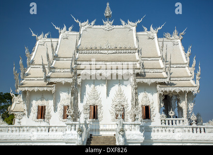 Berühmten Wat Rong Khun (weiße Tempel) in der Provinz Chiang Rai, Nordthailand Stockfoto