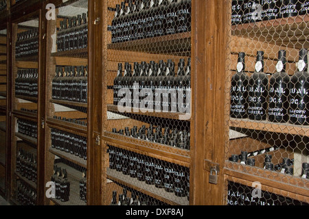 Wein-Keller für die Lagerung von Wein aus Madeira auf der portugiesischen Insel Madeira. Stockfoto