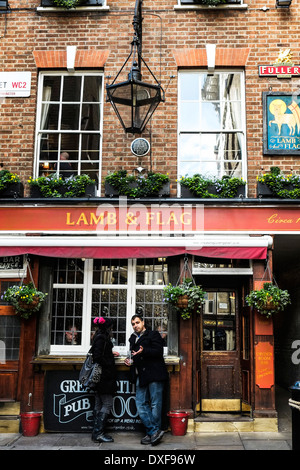 Das Lamm mit Fahne Pub in Covent Garden. Stockfoto