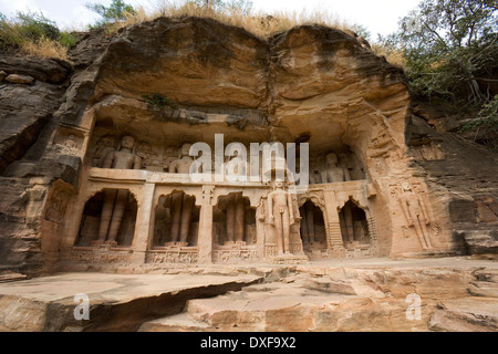 7. Jahrhundert Jian Stein Skulpturen in Gwalior in Madhya Pradesh Region von zentralem Indien Stockfoto