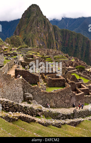 Die Inka-Stadt Machu Picchu in Peru, Südamerika. Stockfoto