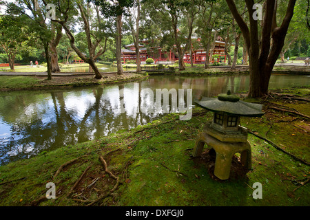 Byodo-In Tempel im Tal der Tempel Memorial Park, Kaneohe, Hawaii Stockfoto