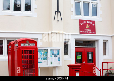 Das Postamt in Port Stanley, der Hauptstadt der Falkland-Inseln. Stockfoto