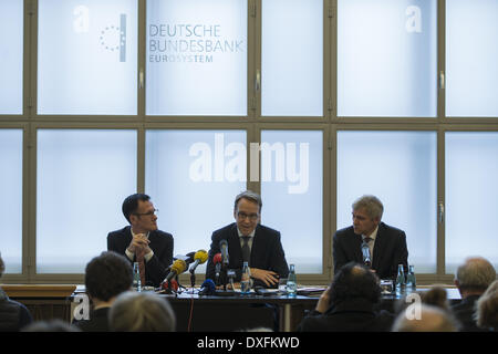 Berlin, Deutschland. 25. März 2014. Drücken Sie Talk zwischen VAP Mitglieder und Dr. Jens Weidmann, Präsident der Deutschen Bundesbank, auf Deutsche Bundesbank in Berlin am 25. März 2014 realisiert. / Bild: Dr. Jens Weidmann, Präsident der Deutschen Bundesbank. Reynaldo Paganelli/NurPhoto/ZUMAPRESS.com/Alamy © Live-Nachrichten Stockfoto