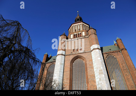 St. Marienkirche, Neuer Markt, Hansestadt Stralsund, Mecklenburg-Vorpommern, Deutschland / Marienkirche Stockfoto