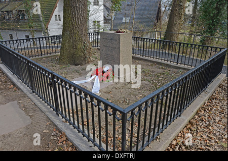 Grab von Heinrich von Kleist und Henriette Vogel an der Stelle der ihren Selbstmord, Berlin-Wannsee, Deutschland Stockfoto