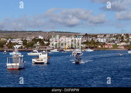 Hafen von Puerto Baquerizo Moreno, San Cristobal Insel, Galapagos-Inseln, Ecuador Stockfoto