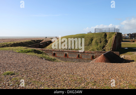 Shoreham Fort (oder Redoubt) befindet sich am Eingang von Shoreham Hafen in West Sussex. Stockfoto