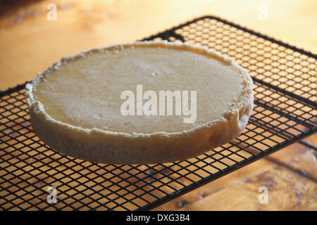 Tarte Au Citron auf Kuchengitter Stockfoto