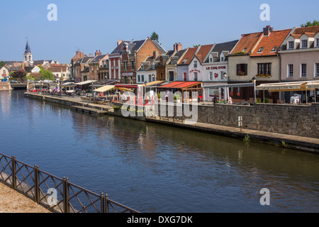 Fluss Somme in der Stadt Amiens in der Picardie von Nordfrankreich. Stockfoto