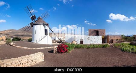Mühlenmuseum, Centro de Interpretacion de Los Molinos in Tiscamanita, Fuerteventura, Kanarische Inseln, Spanien Stockfoto