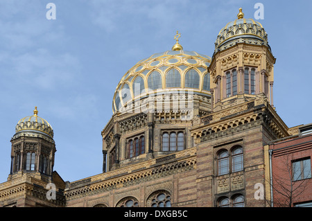 Dom, neue Synagoge, Oranienburger Straße, Mitte, Berlin, Deutschland Stockfoto