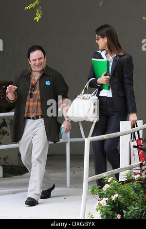 Schauspieler Jason Alexander schließt sich Obama For America Florida für Medicare Rundtisch mit lokalen Senioren an der Mae Volen Center Boc Stockfoto
