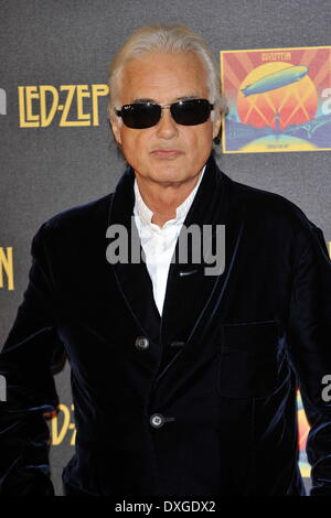 Jimmy Page UK Film-Premiere von "Celebration Day" statt im Hammersmith Apollo, London, England - 12.10.12 Featuring: Jimmy Page Wh Stockfoto