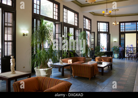 Lobby Hotel Ambos Mundos ein Ernest Hemingway Treffpunkt Alt-Havanna Kuba Stockfoto