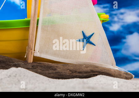 Dekorative Sommer Komposition mit harten hellen, leuchtenden Farben Stockfoto