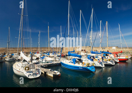 Die Marina am Whitehills, ein Fischerdorf in der Nähe von Banff, Aberdeenshire, Schottland. Stockfoto