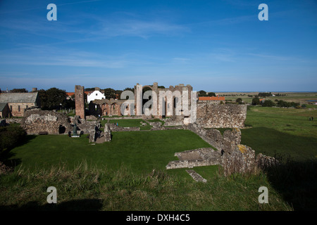 Lindisfarne Priory Holy Island Berwick nach Tweed, Northumberland TD15 2RX Stockfoto