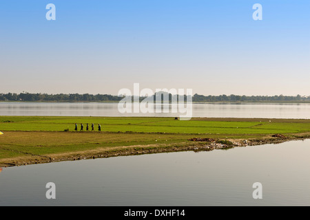 Myanmar, Amarapura, Irrawwadi Fluss Stockfoto