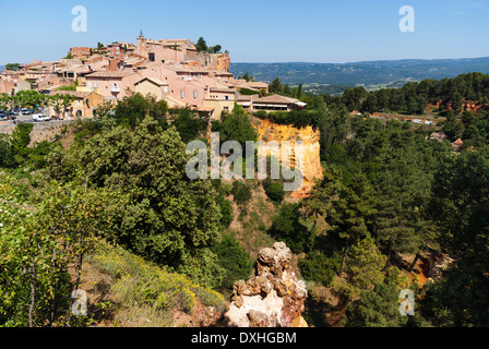 Roussillon, Lubéron, Departement Vaucluse, Provence, Frankreich. Stockfoto