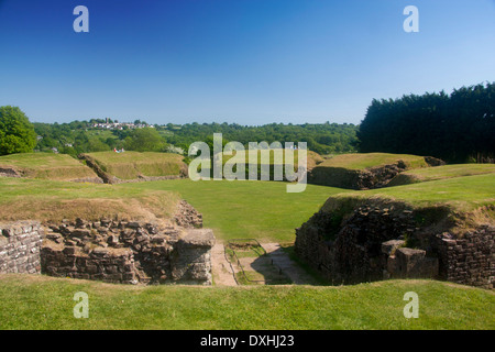 Caerleon römischen Amphitheater Isca Caerllion Newport South Wales UK Stockfoto