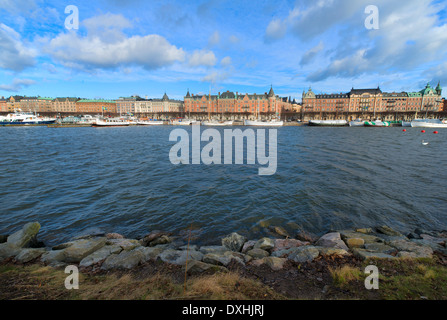 Morgenspaziergang auf Galarvarvsvagen, Stockholm Schweden Stockfoto